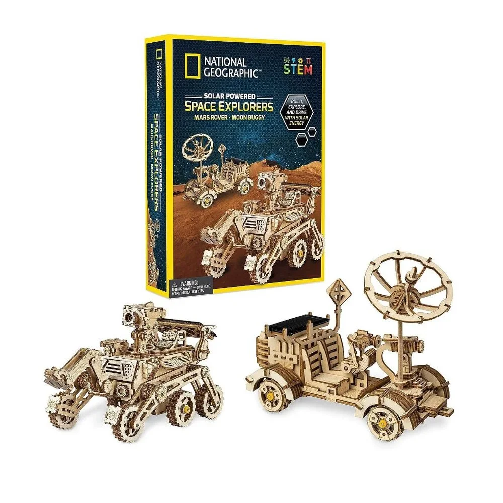 NEW NATIONAL GEOGRAPHIC Solar Model Kit Wooden 3D Puzzle Models NASA Space Explo